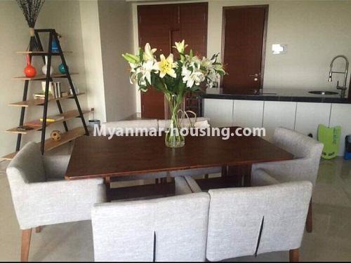 ミャンマー不動産 - 賃貸物件 - No.4251 - Condo room for rent in Crystal Residence in Sanchaung! - dining area