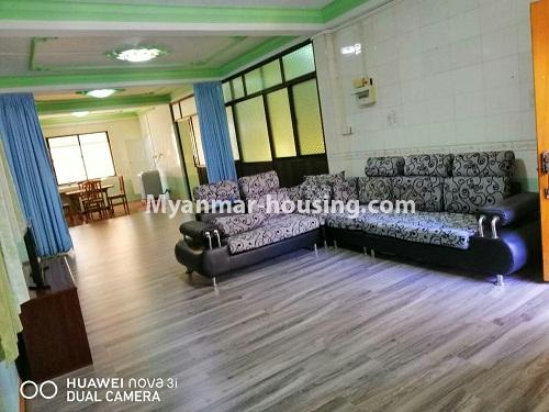 Myanmar real estate - for rent property - No.4254 - Apartment for rent in Sanchaung! - living room