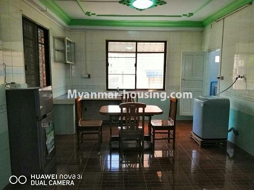 ミャンマー不動産 - 賃貸物件 - No.4254 - Apartment for rent in Sanchaung! - dining area and kitchen 