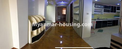 မြန်မာအိမ်ခြံမြေ - ငှားရန် property - No.4256 - လသာတွင် ကွန်ဒိုတိုက်ခန်း ငှားရန်ရှိသည်။kitchen and dining area decoration