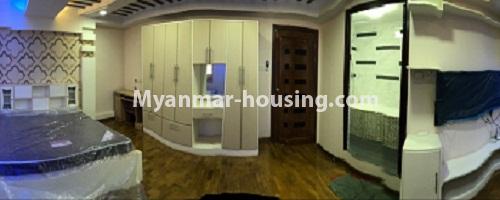 Myanmar real estate - for rent property - No.4256 - Nice condo room for rent in Latha! - bedroom decoration