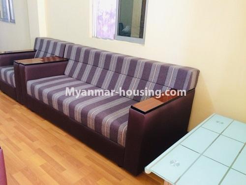 Myanmar real estate - for rent property - No.4263 - One bedroom apartment for rent in Kamaryut! - another view of living room