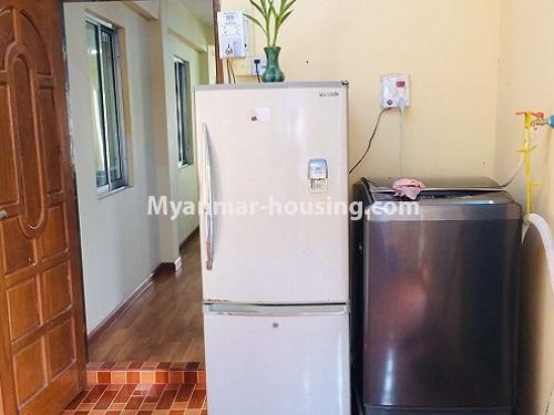 Myanmar real estate - for rent property - No.4263 - One bedroom apartment for rent in Kamaryut! - fridge rand washing machine 