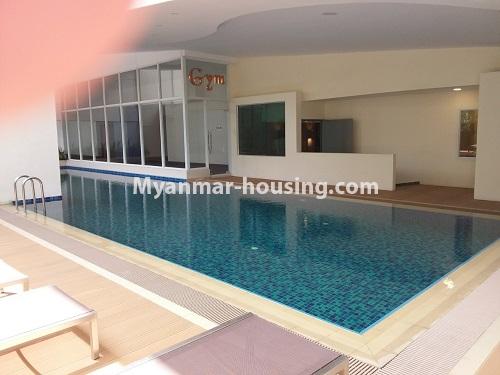 Myanmar real estate - for rent property - No.4265 - Condo room for rent in Paragon Residence in Ahlone! - swimming pool view