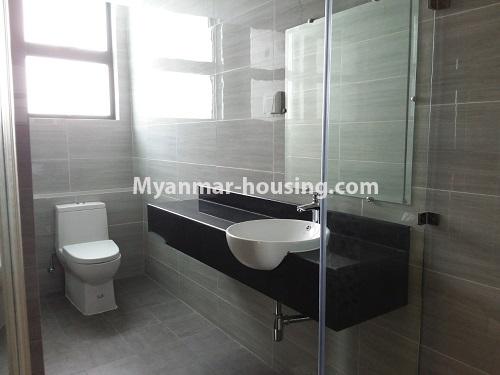 Myanmar real estate - for rent property - No.4265 - Condo room for rent in Paragon Residence in Ahlone! - bathroom view