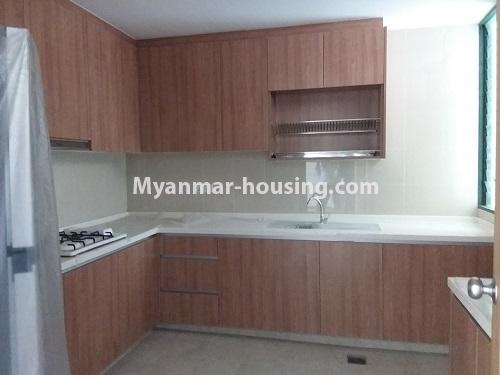 Myanmar real estate - for rent property - No.4265 - Condo room for rent in Paragon Residence in Ahlone! - kitchen view