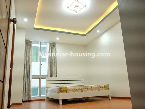 缅甸房地产 - 出租物件 - No.4266 - New room for rent in Mother Prestige Condo in Sanchaung! - master bedrom view