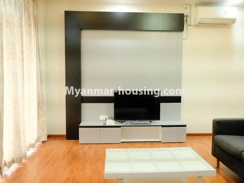 ミャンマー不動産 - 賃貸物件 - No.4266 - New room for rent in Mother Prestige Condo in Sanchaung! - another view of living room
