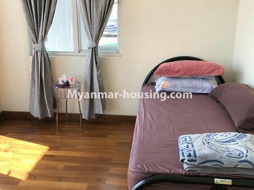 缅甸房地产 - 出租物件 - No.4268 - Penthouse condo room for rent in Lanmadaw! - another master bedroom view
