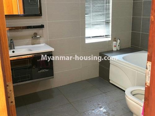 Myanmar real estate - for rent property - No.4268 - Penthouse condo room for rent in Lanmadaw! - another bathroom view