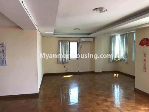 Myanmar real estate - for rent property - No.4269 - Condo room in MMM Condo for rent in Ahlone! - living room area