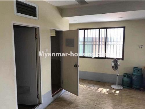 Myanmar real estate - for rent property - No.4269 - Condo room in MMM Condo for rent in Ahlone! - compound bathroom and tiolet 