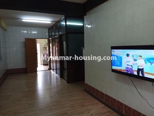 Myanmar real estate - for rent property - No.4270 - Apartment for rent in Yankin! - living room area