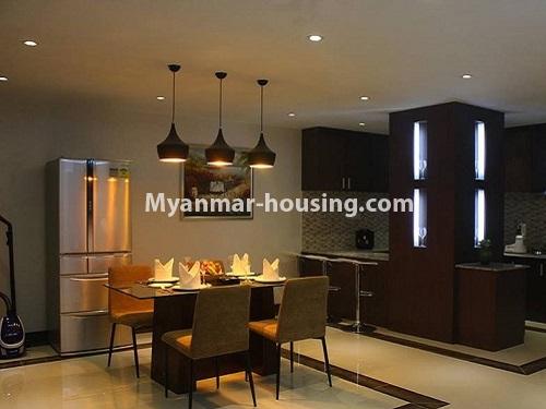 Myanmar real estate - for rent property - No.4272 - Golden Parami Condo room for rent in Hlaing! - living room view