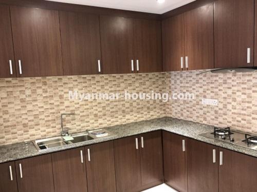 Myanmar real estate - for rent property - No.4272 - Golden Parami Condo room for rent in Hlaing! - kitchen view