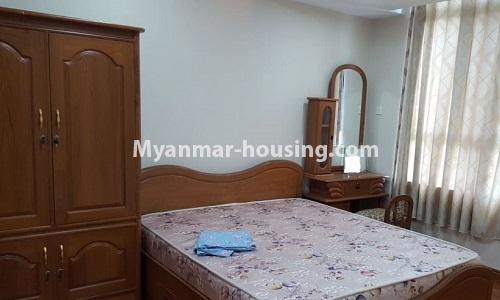 Myanmar real estate - for rent property - No.4274 - Nice Grand Mya Kan Thar Condominium room with full facilities and Yangon City View for rent in Hlaing! - master bedroom view
