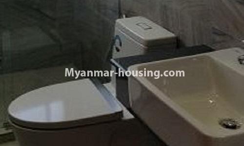 Myanmar real estate - for rent property - No.4274 - Nice Grand Mya Kan Thar Condominium room with full facilities and Yangon City View for rent in Hlaing! - another bathroom view
