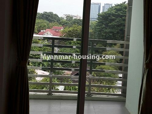 Myanmar real estate - for rent property - No.4275 - MTP condo room for rent in Pho Sein Lane! - balcony 