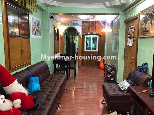 Myanmar real estate - for rent property - No.4276 - Condo room for rent in Botahtaung! - living room view