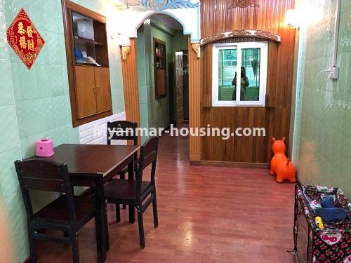 缅甸房地产 - 出租物件 - No.4276 - Condo room for rent in Botahtaung! - dining area