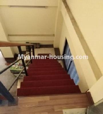 Myanmar real estate - for rent property - No.4277 - Ground floor with half attic for rent in Hlaing! - stairs to attic