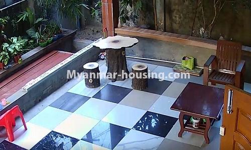 Myanmar real estate - for rent property - No.4280 - Landed house for rent in Insein! - outside recreational area 