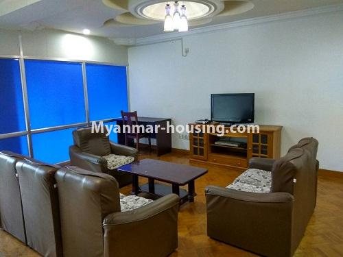 缅甸房地产 - 出租物件 - No.4282 - Condo room for rent in Mingalar Taung Nyunt! - living room view