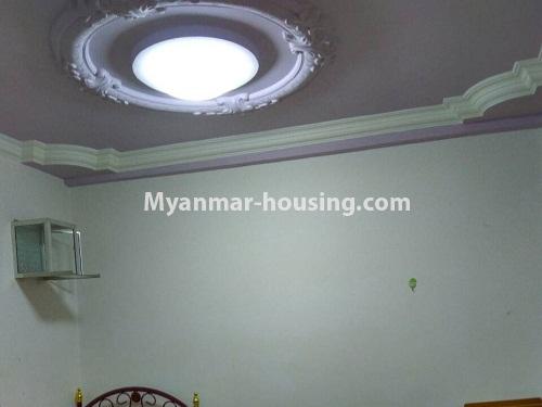 Myanmar real estate - for rent property - No.4282 - Condo room for rent in Mingalar Taung Nyunt! - ceiling view of single bedroom