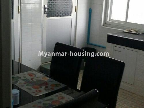Myanmar real estate - for rent property - No.4284 - One bedroom apartment for rent near Shwedagon Pagoda! - dining area