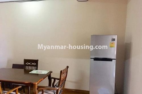 မြန်မာအိမ်ခြံမြေ - ငှားရန် property - No.4285 - ရန်ကင်းတွင် ကွန်ဒိုခန်း ငှားရန်ရှိသည်။ - dining aera 