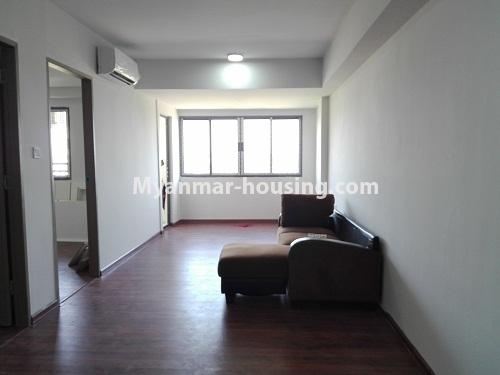 ミャンマー不動産 - 賃貸物件 - No.4287 - New condo room for rent in Insein! - living room view