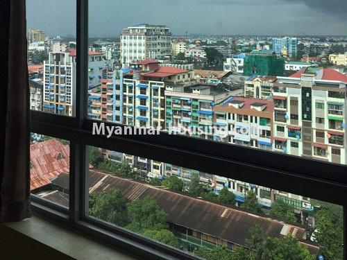 Myanmar real estate - for rent property - No.4290 - Condo room for rent in Botahtaung! - outside view from balcony