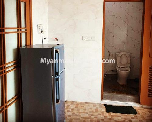Myanmar real estate - for rent property - No.4290 - Condo room for rent in Botahtaung! - compound toilet
