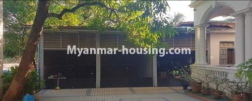 Myanmar real estate - for rent property - No.4291 - Nice Landed House for rent in Mayangone! - garage