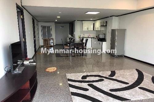 Myanmar real estate - for rent property - No.4292 - Orchid Condo room for rent in Ahlone! - living room 