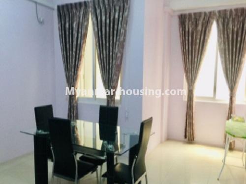 Myanmar real estate - for rent property - No.4296 - 4 BHK the Central City Condominium room for rent in Dagon, Yangon Downtown area! - dining area