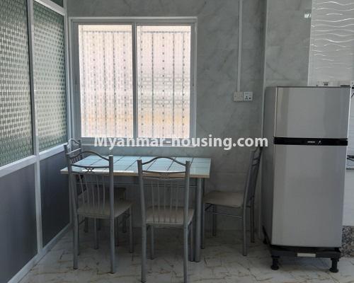 Myanmar real estate - for rent property - No.4299 - One bedroom penthouse for rent in Sanchaung! - dining area