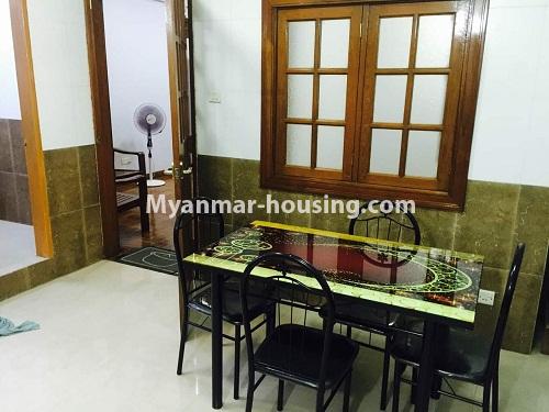 မြန်မာအိမ်ခြံမြေ - ငှားရန် property - No.4303 - မြို့ထဲတွင် ကွန်ဒိုခန်း ငှားရန်ရှိသည်။ dining area