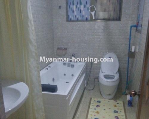 Myanmar real estate - for rent property - No.4304 - Green Lake condo room for rent in Mingalar Taung Nyunt! - bathroom