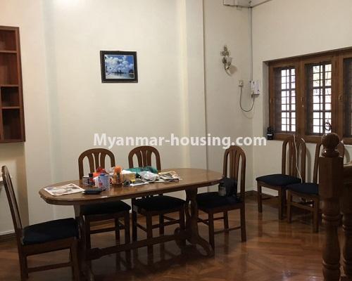 Myanmar real estate - for rent property - No.4312 - Landed house for rent in Ahlone! - dining area