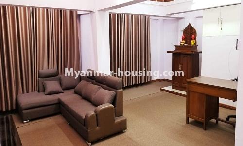 Myanmar real estate - for rent property - No.4317 - Condo room for rent in Lanmadaw! - living room