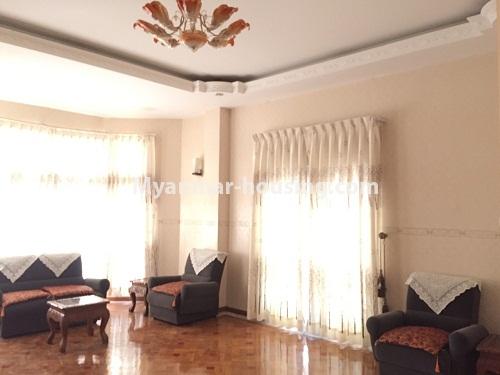 缅甸房地产 - 出租物件 - No.4321 - Landed house for rent in Myathitar Housing, South Okkalapa! - living room