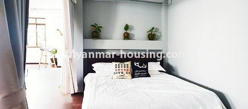 ミャンマー不動産 - 賃貸物件 - No.4322 - Apartment for rent in Sanchaung! - bed area