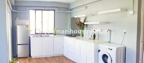 ミャンマー不動産 - 賃貸物件 - No.4322 - Apartment for rent in Sanchaung! - kitchen area