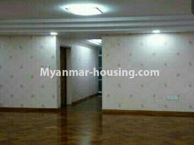 Myanmar real estate - for rent property - No.4327 - Condo room for rent in Pazundaung! - living room and bedroom layout