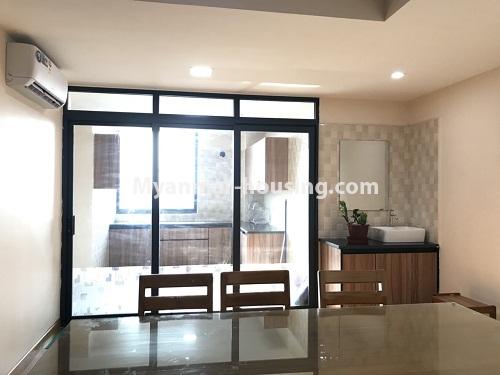 Myanmar real estate - for rent property - No.4330 - Lamin Luxury Condo room for rent in Hlaing! - outside view from dinging area