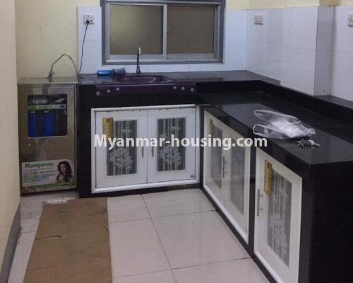 Myanmar real estate - for rent property - No.4332 - Apartment for rent in Highway Complex, Kamaryut. - kitchen area