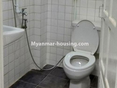 Myanmar real estate - for rent property - No.4339 - Condo room with office option or any training class for rent in Kamaryut! - bathroom