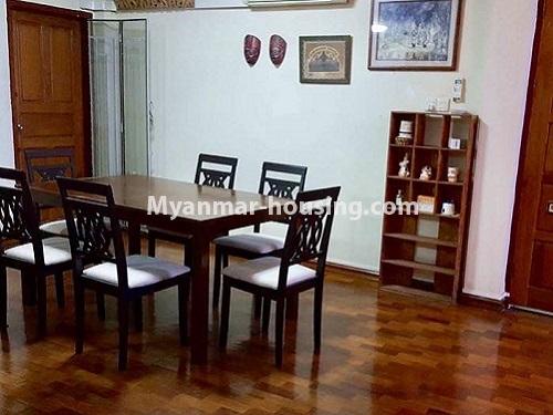 Myanmar real estate - for rent property - No.4343 - Lower floor apartment room for rent in Kamaryut! - dining area