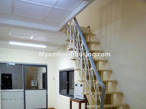 Myanmar real estate - for rent property - No.4344 - Landed house for rent in Thanlyin! - stairs to upstairs